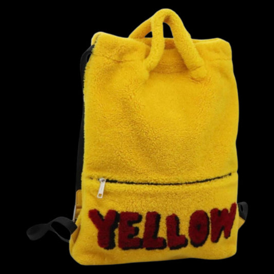 Yellow Canvas Fendi Backpack