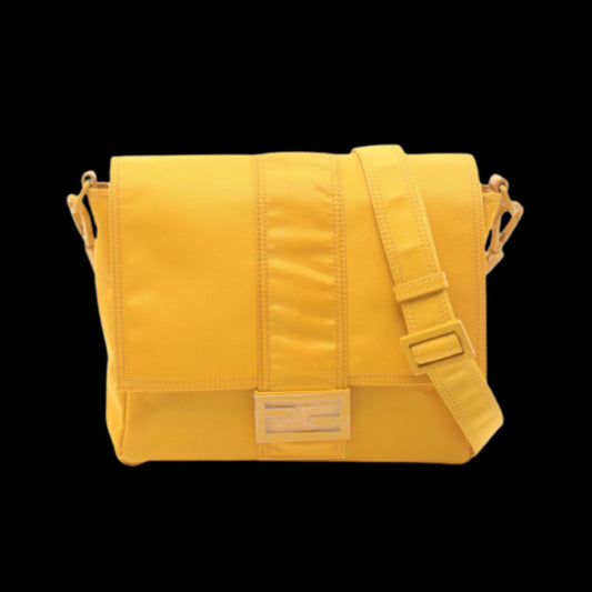 Yellow Canvas Fendi Baguette