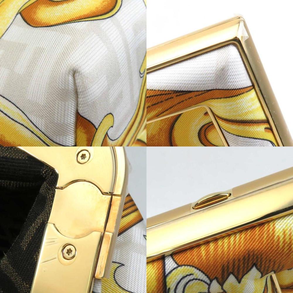 Yellow Canvas Fendi Shoulder Bag