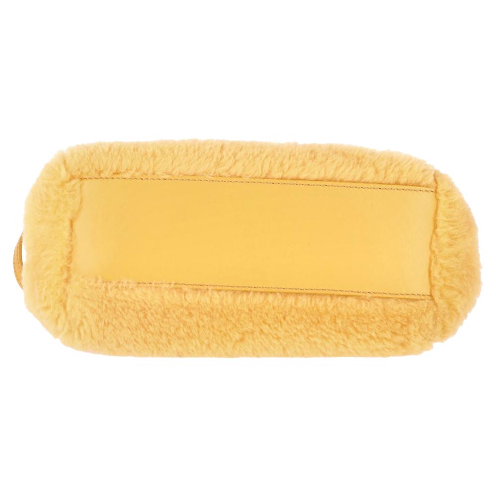 Yellow Faux Fur Fendi Peekaboo