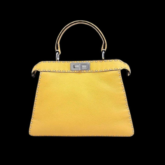 Yellow Leather Fendi Peekaboo