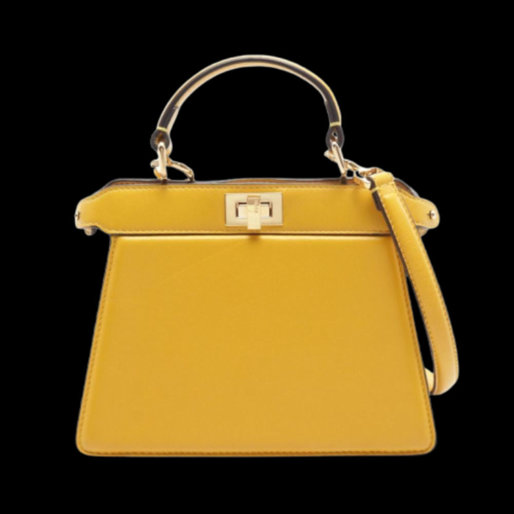 Yellow Leather Fendi Peekaboo