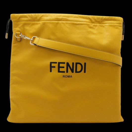 Yellow Leather Fendi Shoulder Bag