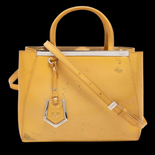 Yellow Leather Fendi Tote