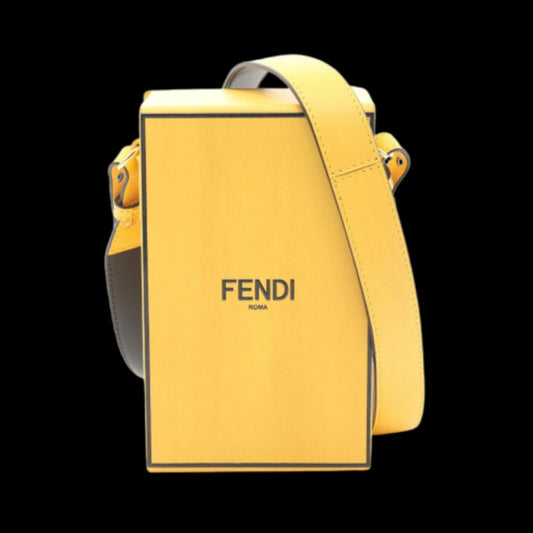 Yellow Leather Fendi Crossbody Bag