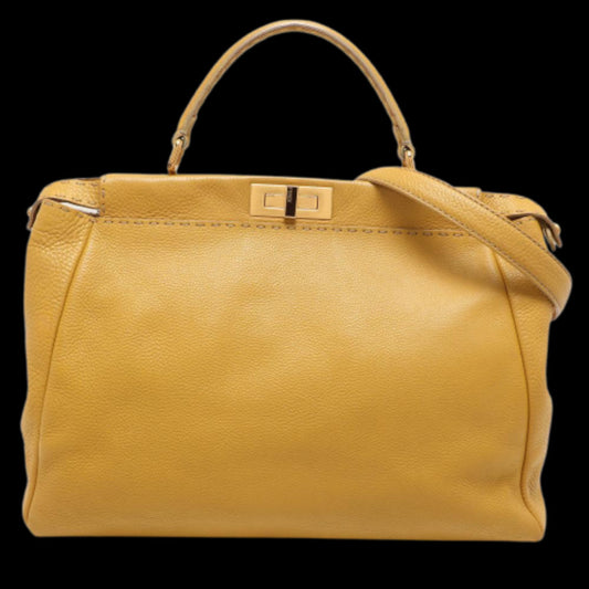 Yellow Leather Fendi Peekaboo