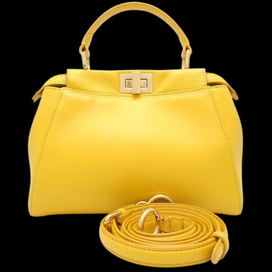 Yellow Leather Fendi Peekaboo