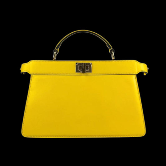 Yellow Leather Fendi Peekaboo