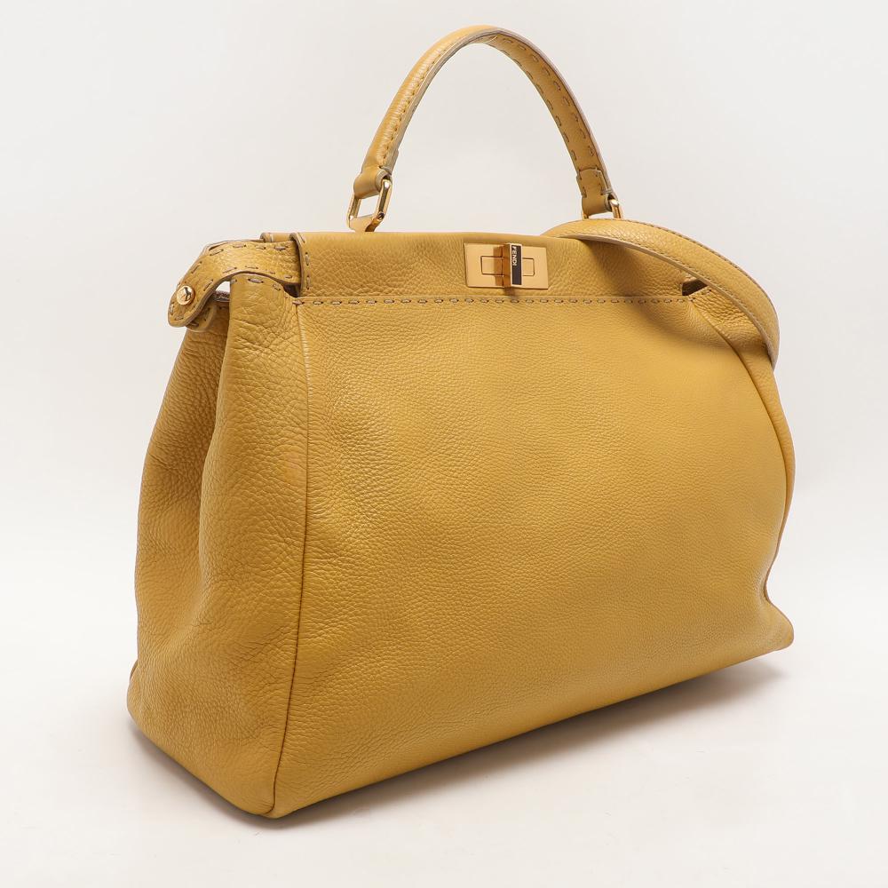 Yellow Leather Fendi Peekaboo