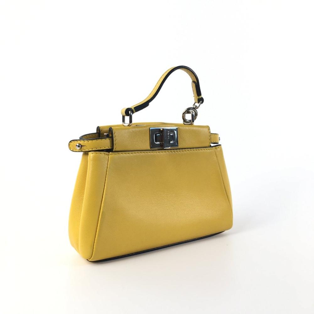 Yellow Leather Fendi Peekaboo