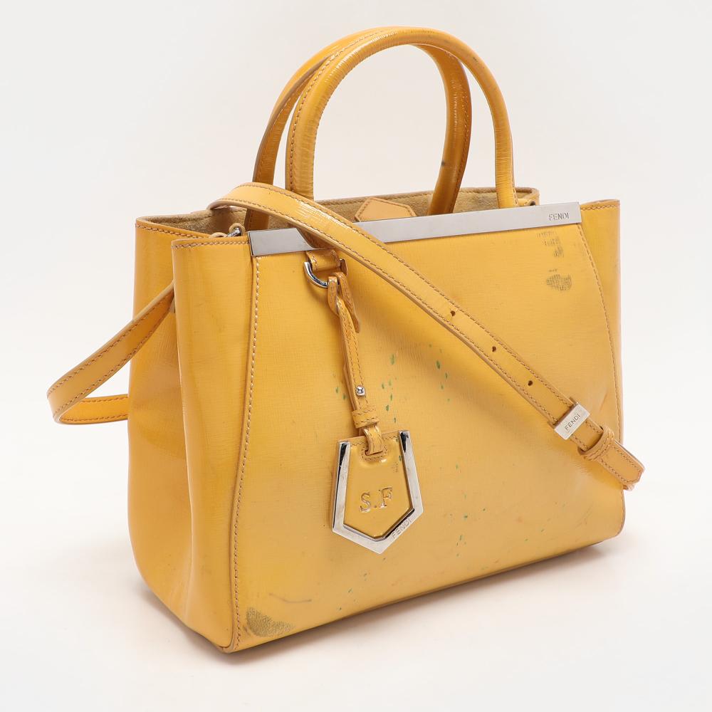 Yellow Leather Fendi Tote