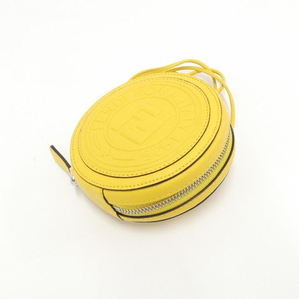 Yellow Leather Fendi Pouch