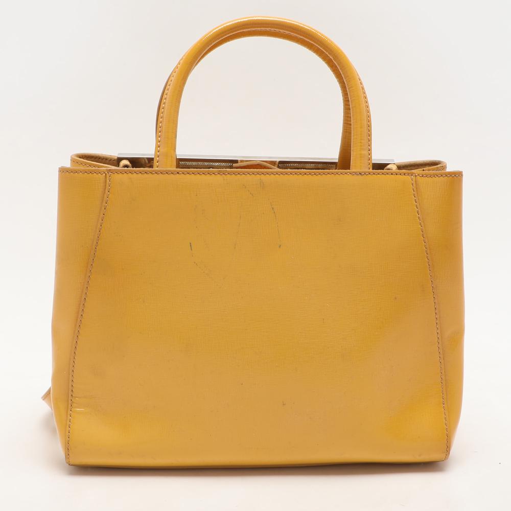 Yellow Leather Fendi Tote
