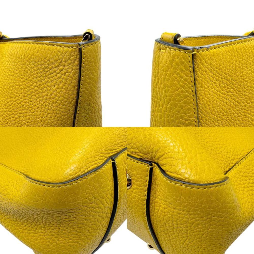 Yellow Leather Fendi Tote