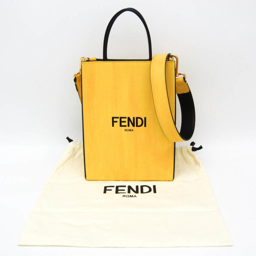 Yellow Leather Fendi Baguette