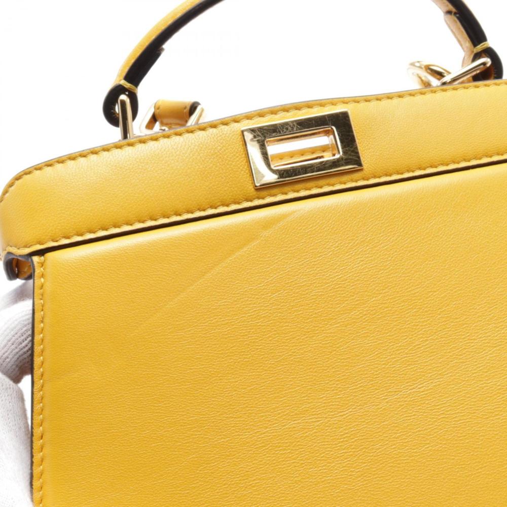 Yellow Leather Fendi Peekaboo