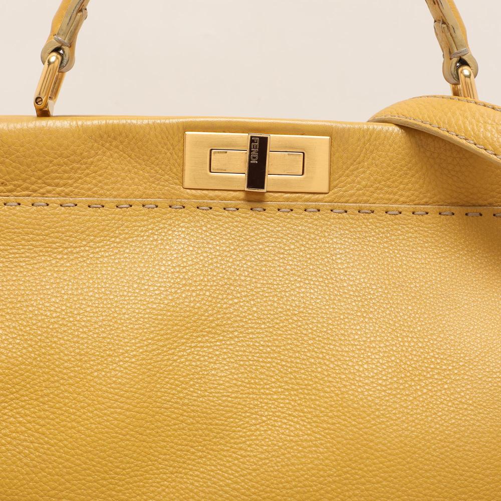 Yellow Leather Fendi Peekaboo