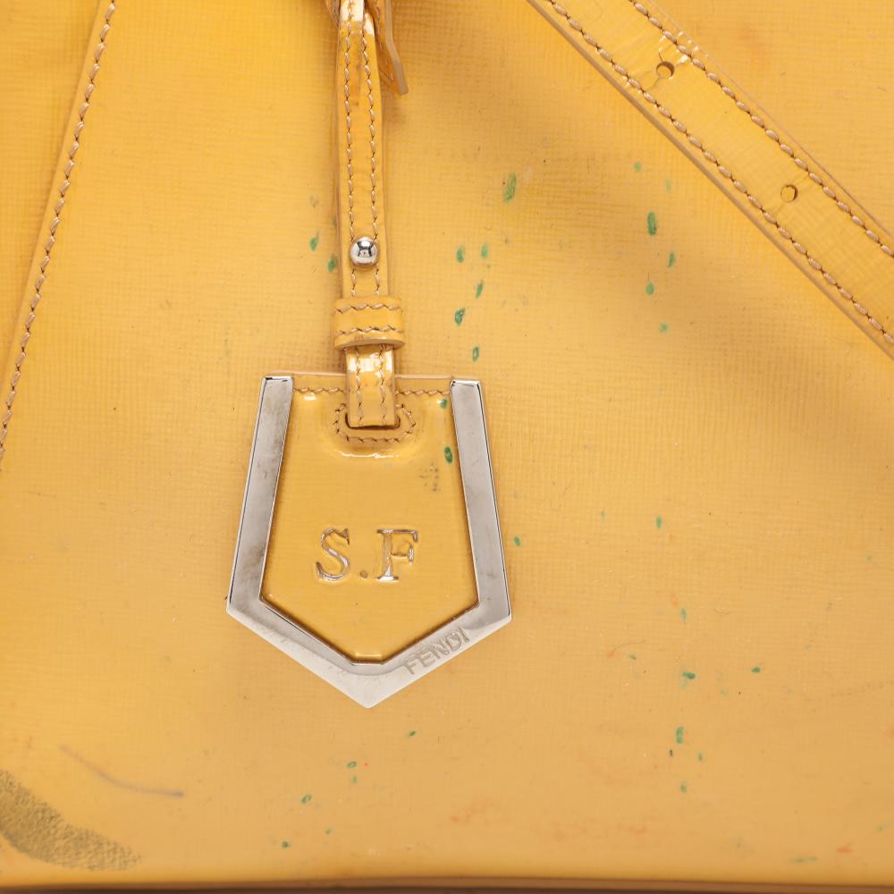 Yellow Leather Fendi Tote