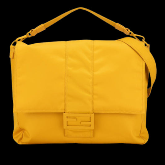 Yellow Nylon Fendi Baguette