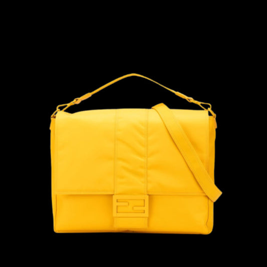 Yellow Nylon Fendi Baguette