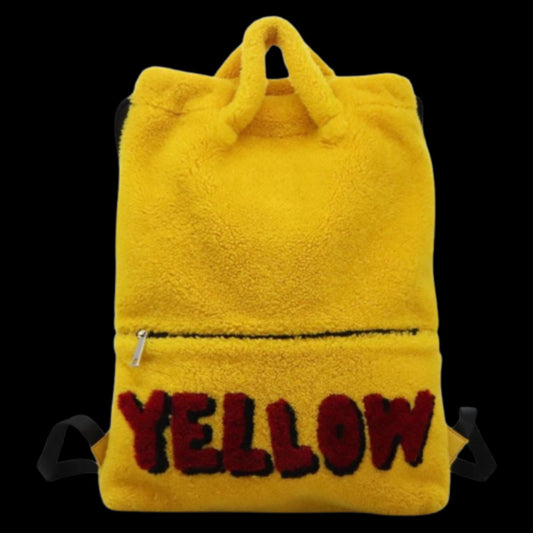 Yellow Wool Fendi Backpack