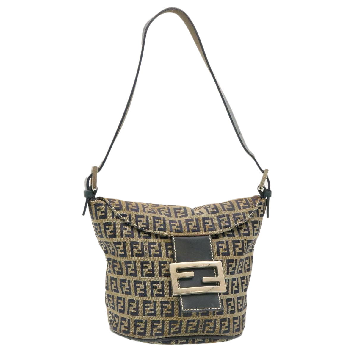 FENDI ZucchinoCanvas Shoulder Bag Brown  am1690g