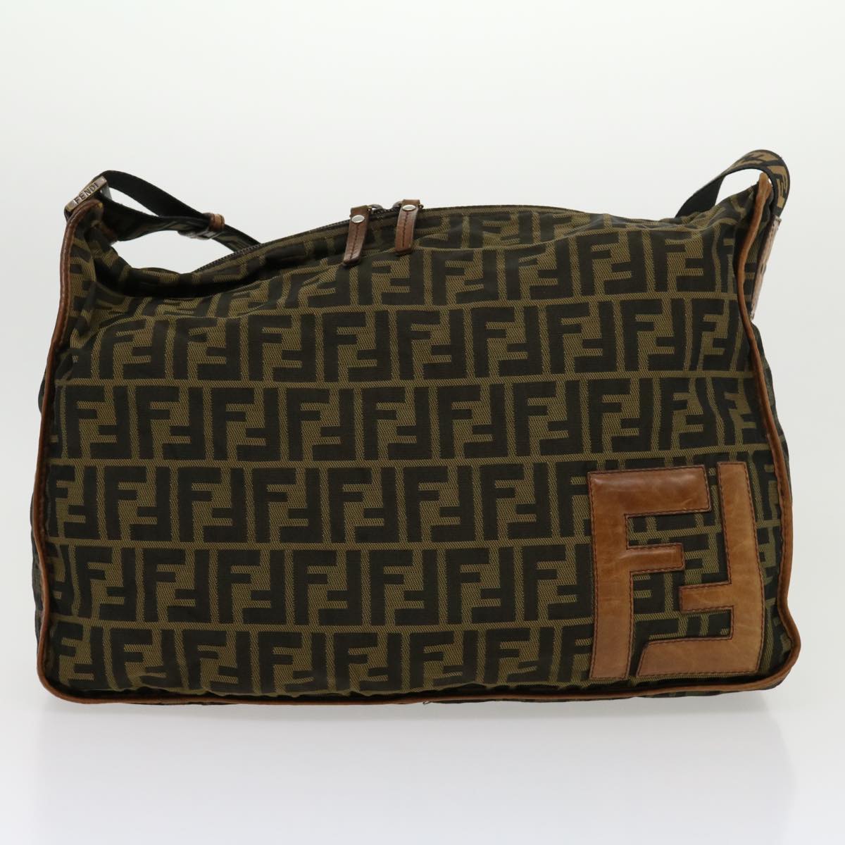 FENDI Zucca Canvas Shoulder Bag 2Set Black Brown  am2696g