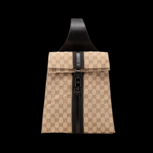 Beige Canvas Gucci Backpack
