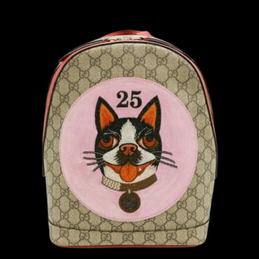 Beige Canvas Gucci Backpack