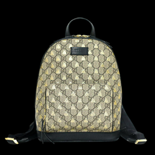 Beige Canvas Gucci Backpack