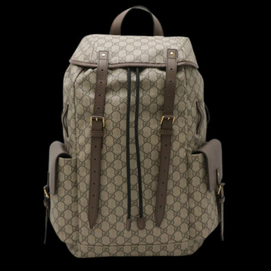 Beige Leather Gucci Backpack