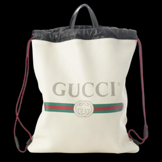 Beige Leather Gucci Backpack
