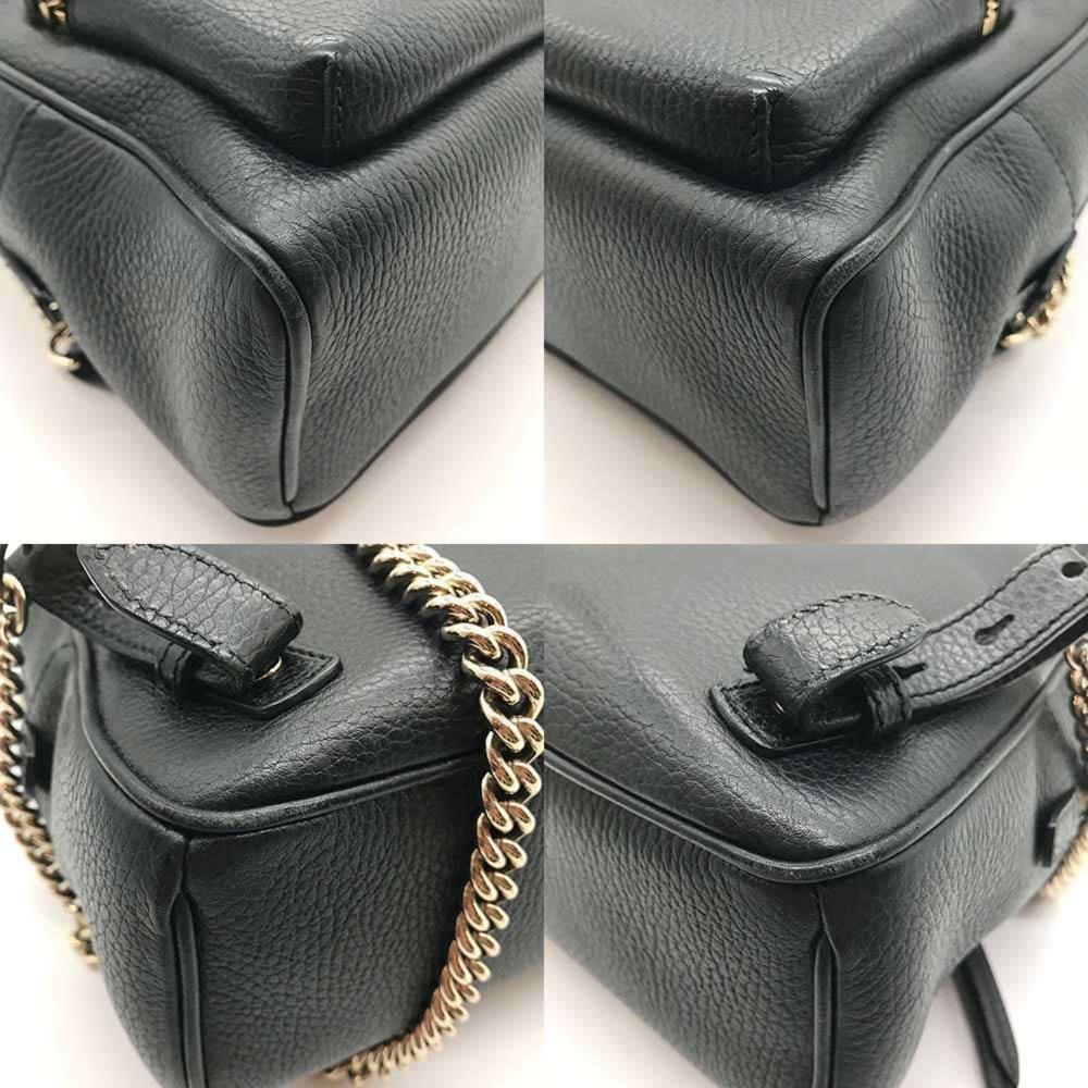 Black Leather Gucci Backpack