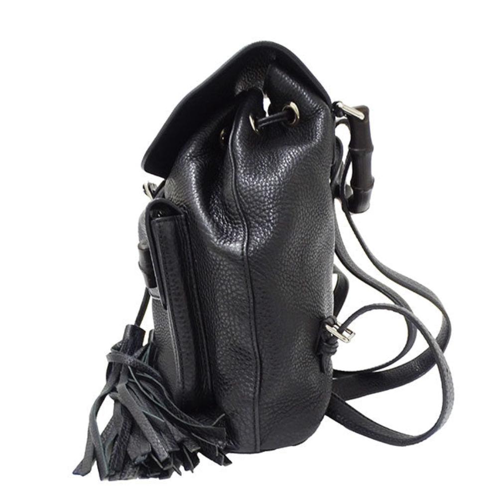 Black Leather Gucci Backpack