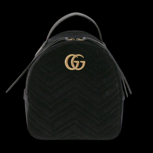 Black Velvet Gucci Backpack