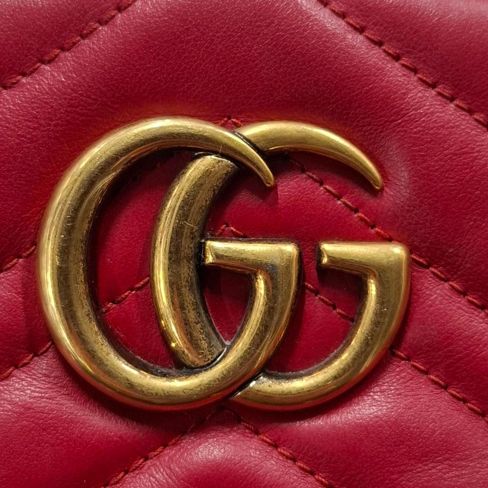 Red Leather Gucci Backpack