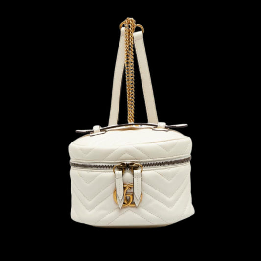 White Leather Gucci Backpack