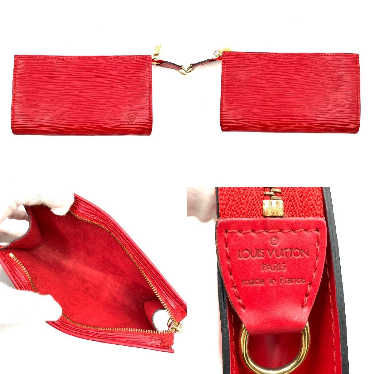 LOUIS VUITTON Epi Bucket PM Special Order Red Shoulder Bag