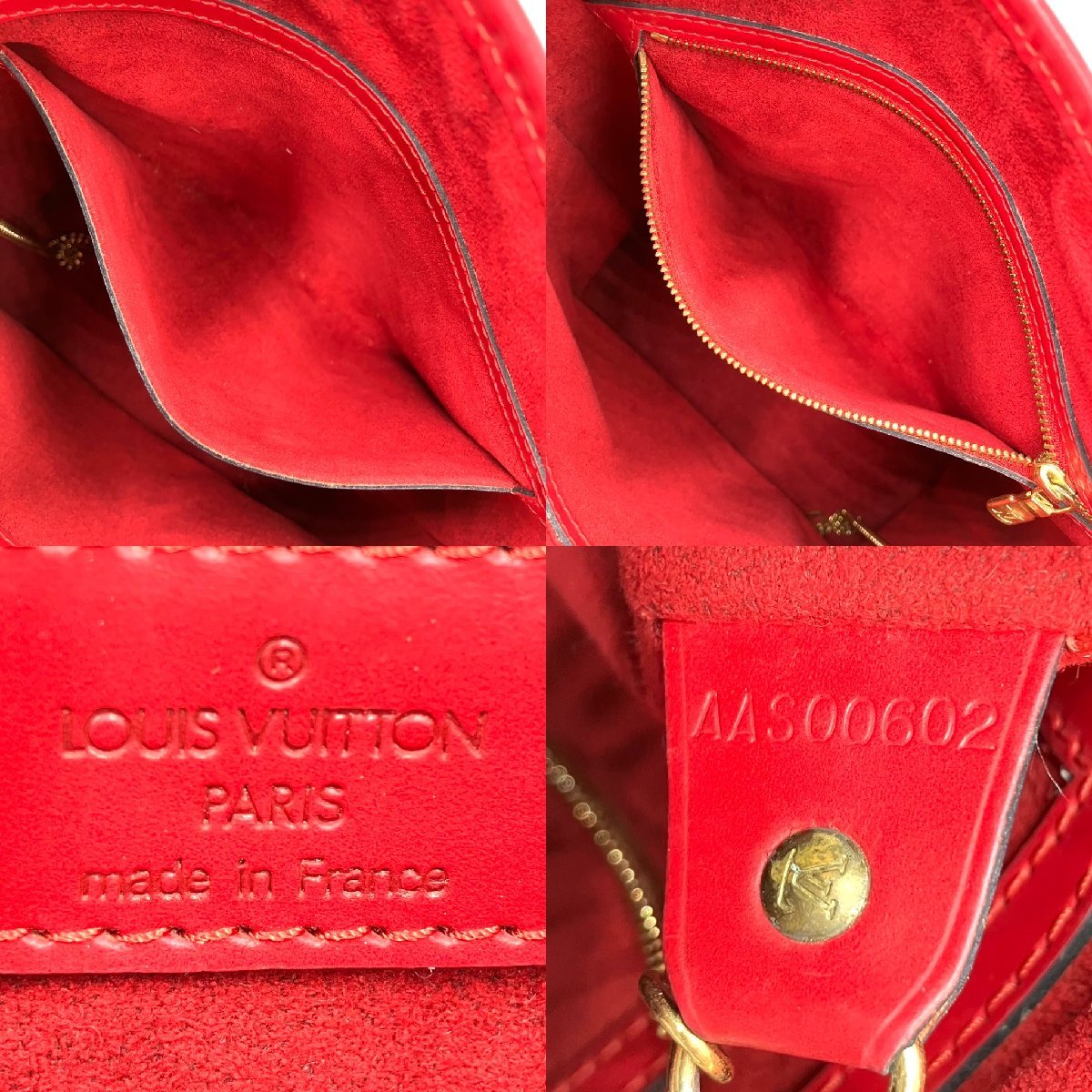 LOUIS VUITTON Epi Bucket PM Special Order Red Shoulder Bag