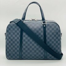 LOUIS VUITTON Damier Graphite Yorn Shoulder Bag 2way Handbag Black N48118 Men's Bag 5-10-509