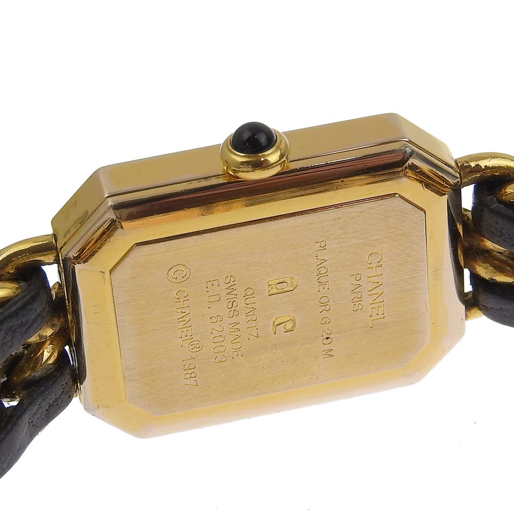 CHANEL Watches Quartz H0001 Plated Gold , Leather black Premiere L black dial Women Secondhand