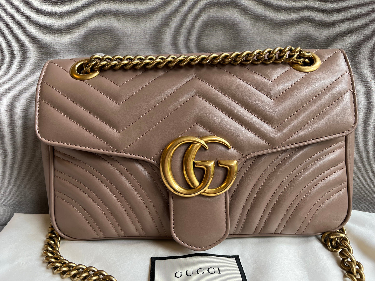 Gucci GG Dusty Pink Marmont Small Shoulder Bag