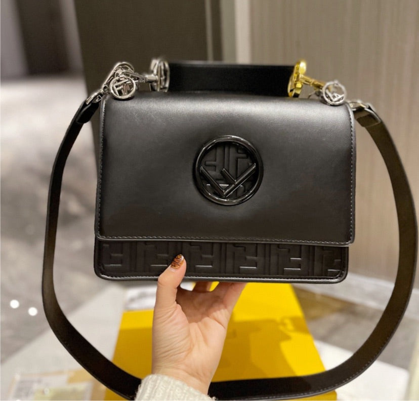 New leather black Fendi handbag