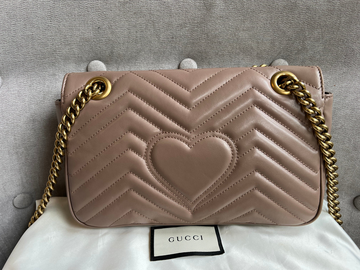 Gucci GG Dusty Pink Marmont Small Shoulder Bag