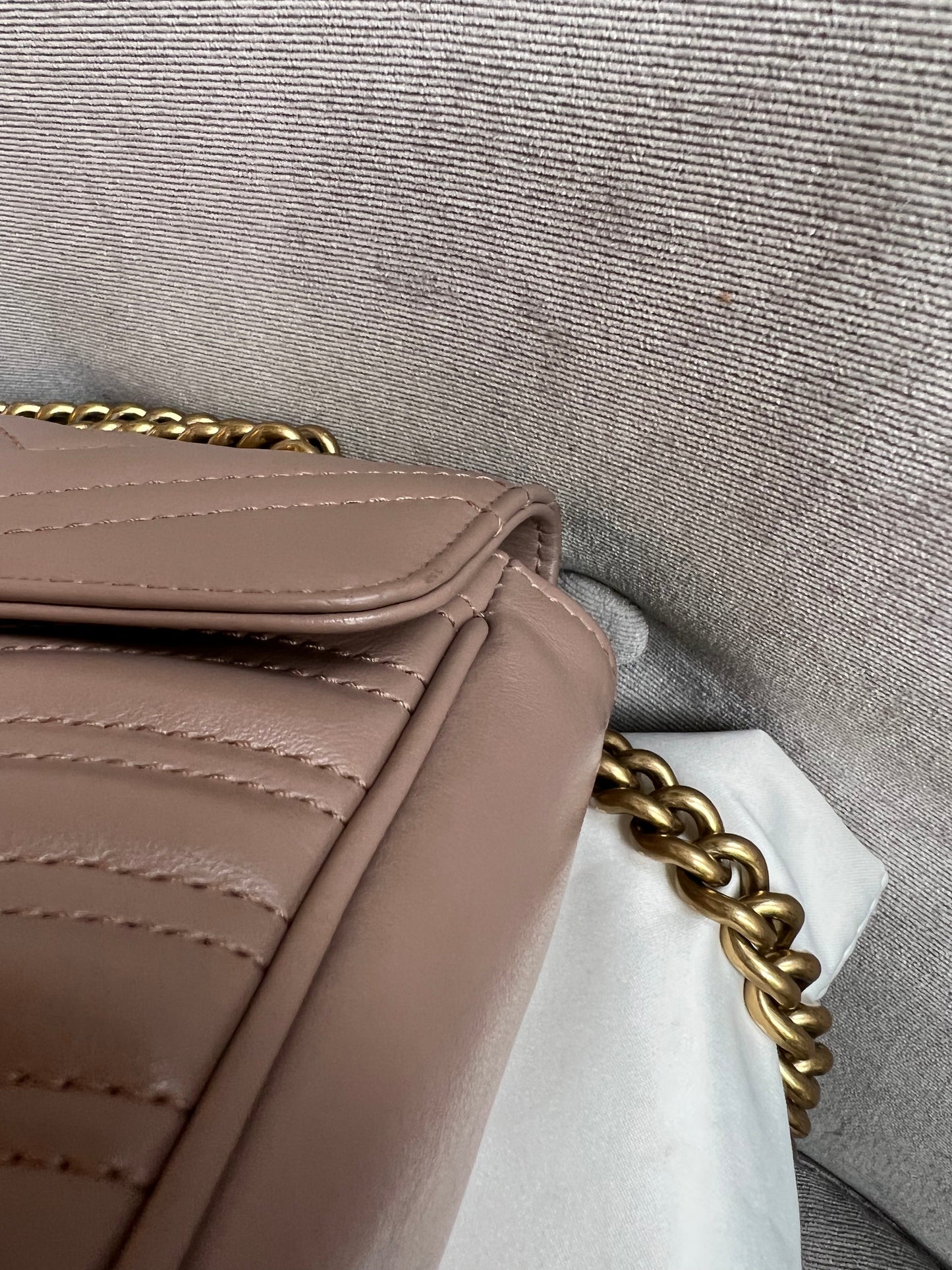 Gucci GG Dusty Pink Marmont Small Shoulder Bag