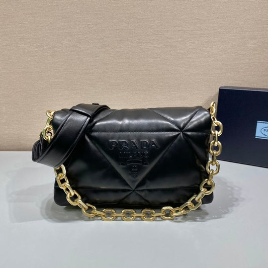 Prada Padded Nappa Leather Shoulder Bag