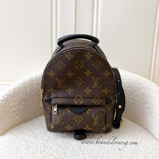 LV Mini Palm Springs Backpack in Monogram Canvas GHW