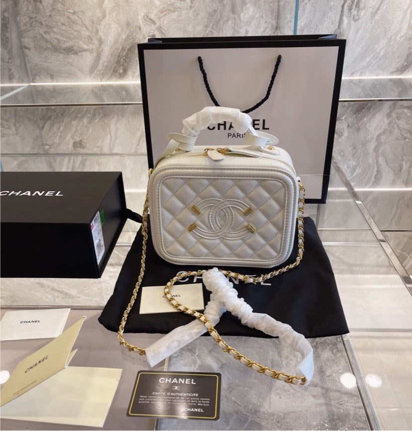 White Chanel ladies handbag