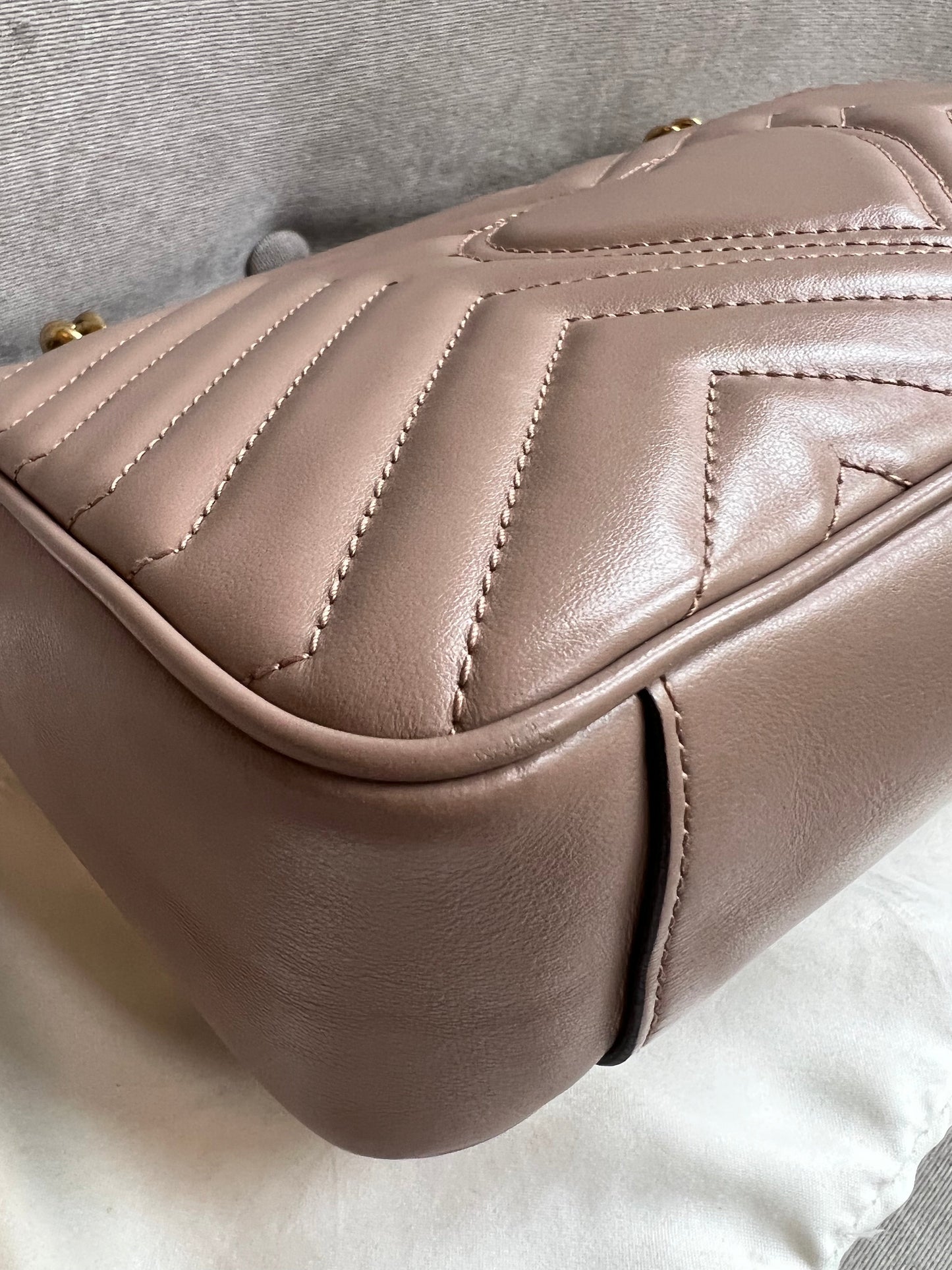 Gucci GG Dusty Pink Marmont Small Shoulder Bag