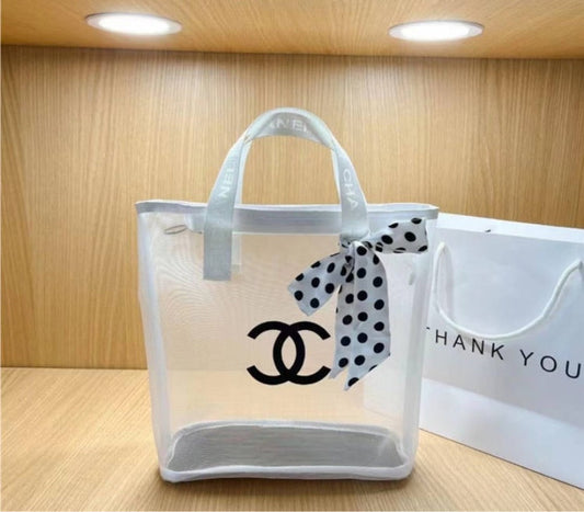 Transparent Chanel woman handbag